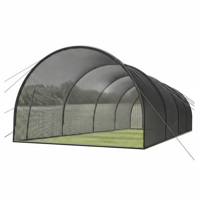 40FT Baseball & Softball Batting Cage for Backyard – Enclosed Net with Pitching Machine Hole, Fiberglass Pole System, Carry Bag, Ideal for Home Hitting & Pitching Practice, 40 X 12 X 10 Ft