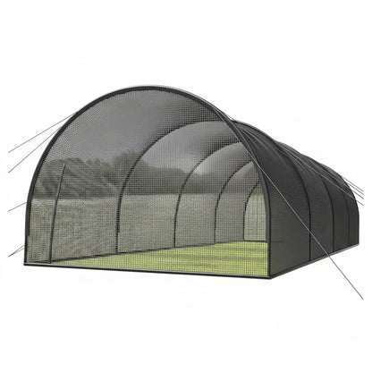 40FT Baseball & Softball Batting Cage for Backyard – Enclosed Net with Pitching Machine Hole, Fiberglass Pole System, Carry Bag, Ideal for Home Hitting & Pitching Practice, 40 X 12 X 10 Ft