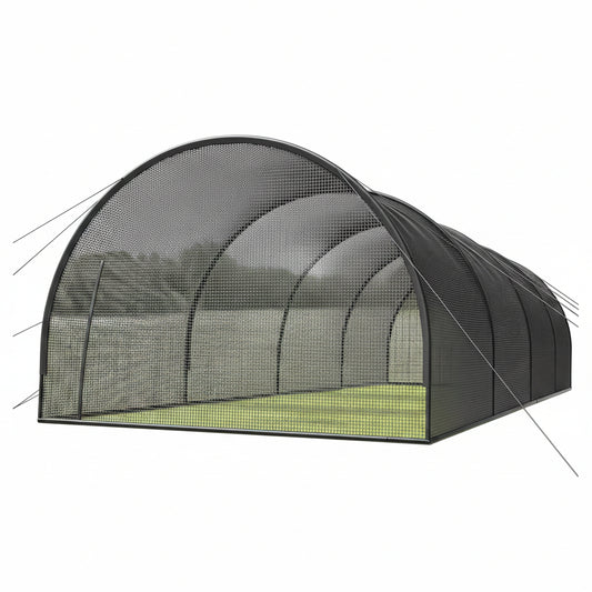 40FT Baseball & Softball Batting Cage for Backyard – Enclosed Net with Pitching Machine Hole, Fiberglass Pole System, Carry Bag, Ideal for Home Hitting & Pitching Practice, 40 X 12 X 10 Ft