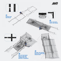 Baseball Batting Cage Built for Serious Practice, 40ft Heavy-Duty Frame, Weatherproof Net, Pitching Machine Ready — product view 15