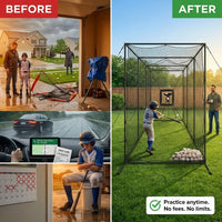 Baseball Batting Cage Built for Serious Practice, 40ft Heavy-Duty Frame, Weatherproof Net, Pitching Machine Ready — product view 4