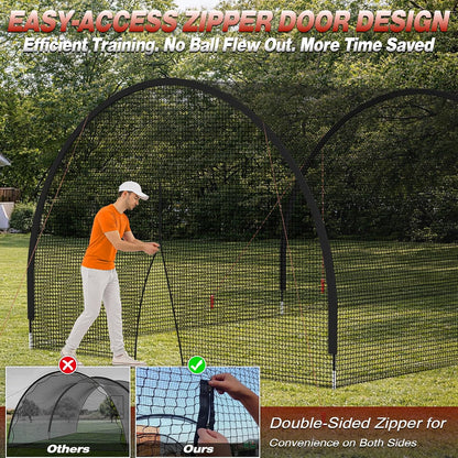 Batting Cages for Backyard,22/30/35/45Ft Baseball Batting Cage Net — product view 4