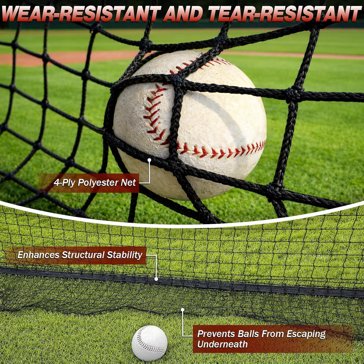 Batting Cages for Backyard,22/30/35/45Ft Baseball Batting Cage Net — product view 5
