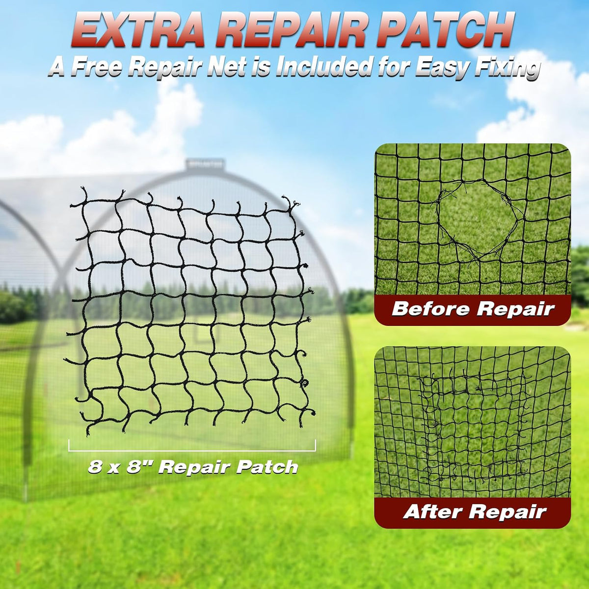 Batting Cages for Backyard,22/30/35/45Ft Baseball Batting Cage Net — product view 7