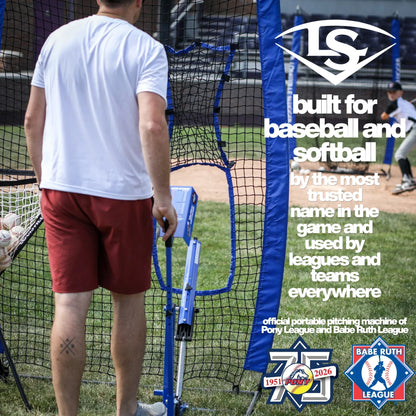 Blue Flame Pitching Machine – Manual Baseball & Softball Trainer, Throws up to 60 MPH, Youth & Adult Practice Tool — product view 10
