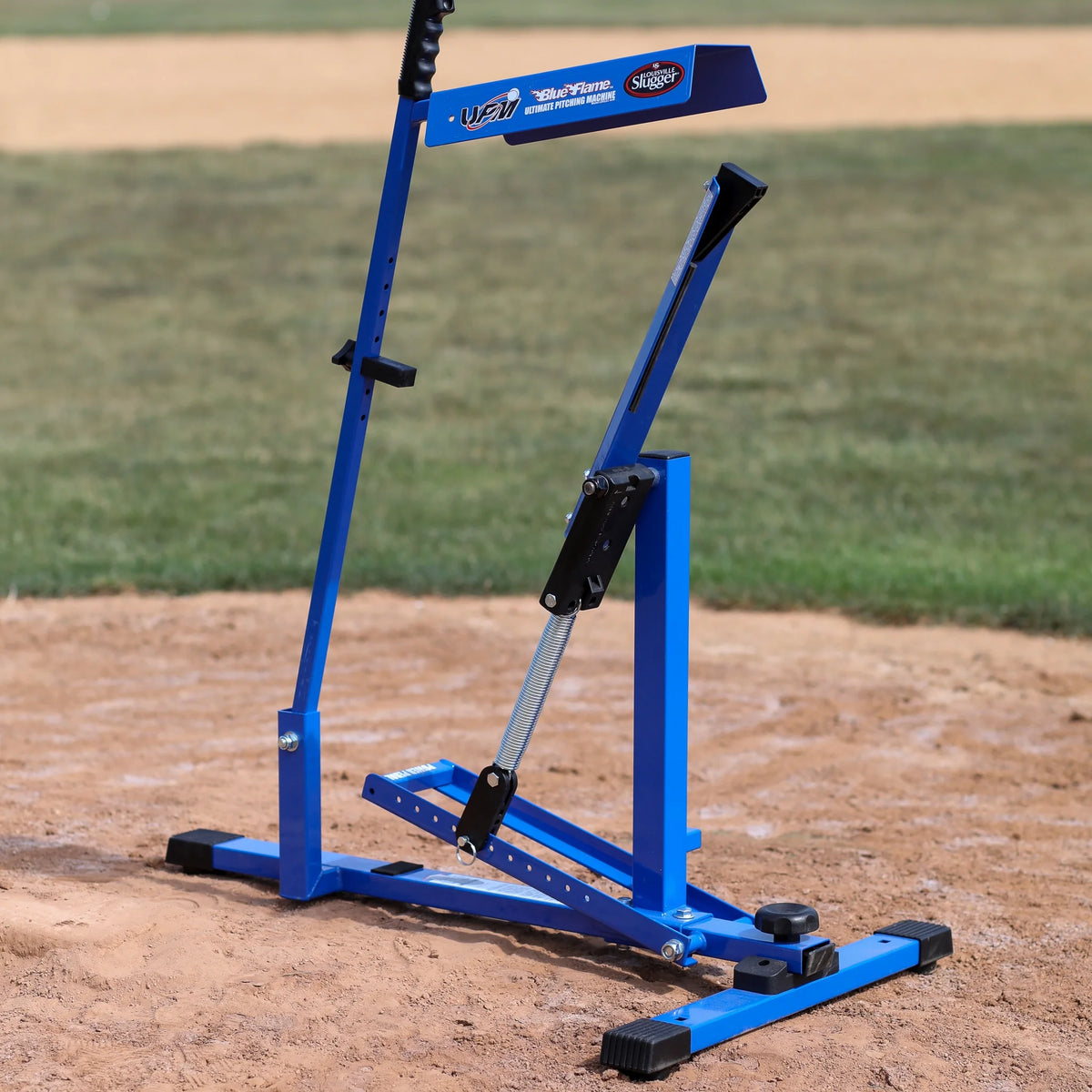 Blue Flame Pitching Machine – Manual Baseball & Softball Trainer, Throws up to 60 MPH, Youth & Adult Practice Tool — product view 6