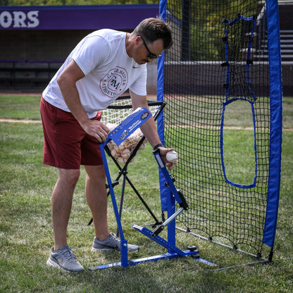 Blue Flame Pitching Machine – Manual Baseball & Softball Trainer, Throws up to 60 MPH, Youth & Adult Practice Tool — product view 8