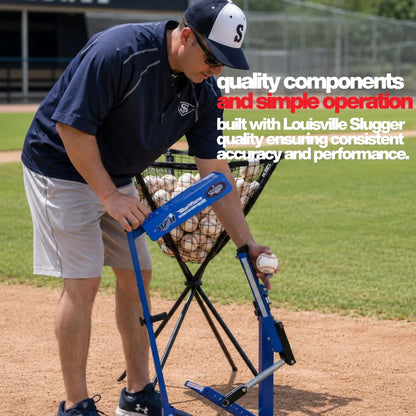 Blue Flame Pitching Machine – Manual Baseball & Softball Trainer, Throws up to 60 MPH, Youth & Adult Practice Tool — product view 9