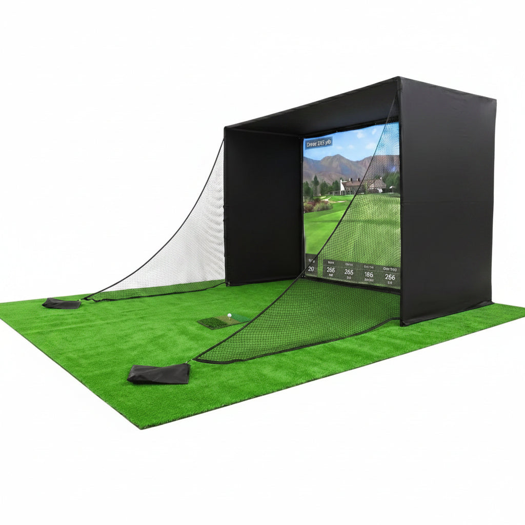 Golf Simulator Enclosure 10.7X8X5Ft & 8.5X8.5X5Ft Golf Simulators for Home