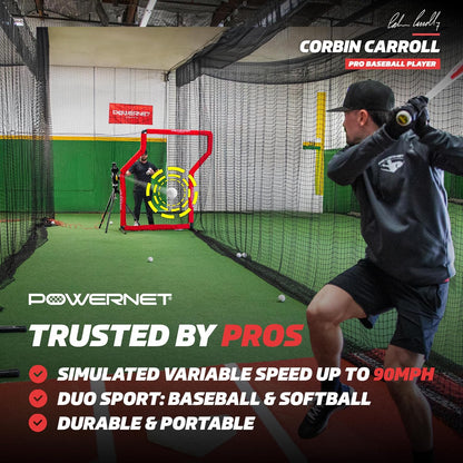 Launch F-Lite Softball & Baseball Pitching Machine, Dimpled Practice Balls, Bucket of Baseballs, Coaching Bucket Bundle for Pitching Machine, Baseball Training Equipment — product view 2