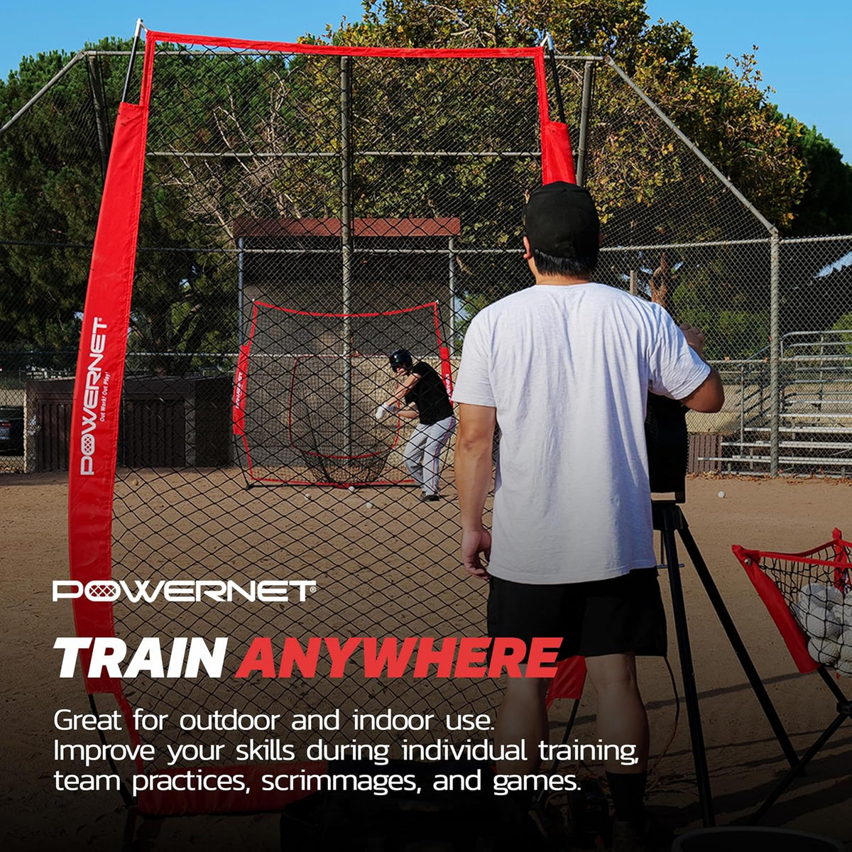Launch F-Lite Softball & Baseball Pitching Machine, Dimpled Practice Balls, Bucket of Baseballs, Coaching Bucket Bundle for Pitching Machine, Baseball Training Equipment — product view 6