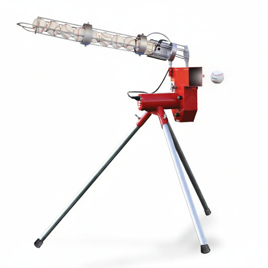 Sports Heavy-Duty Baseball Pitching Machine W/Bonus Ball Feeder - Accurate & Adjustable Pitching Machine for Kids, Teens, and Adults | Ideal for Baseball Training and Practice Sessions