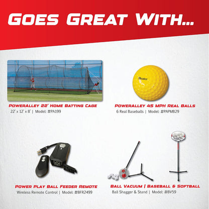 Sports Heavy-Duty Baseball Pitching Machine W/Bonus Ball Feeder - Accurate & Adjustable Pitching Machine for Kids, Teens, and Adults | Ideal for Baseball Training and Practice Sessions — product view 5