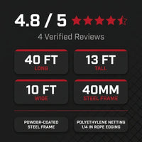 Baseball Batting Cage Built for Serious Practice, 40ft Heavy-Duty Frame, Weatherproof Net, Pitching Machine Ready — Results & Stats