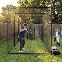 Baseball Batting Cage Built for Serious Practice, 40ft Heavy-Duty Frame, Weatherproof Net, Pitching Machine Ready — Lifestyle