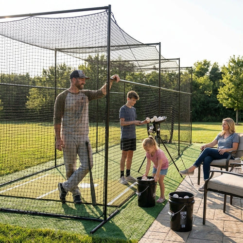 Featured outcome: 40FT Framed Batting Cage for Baseball & Softball